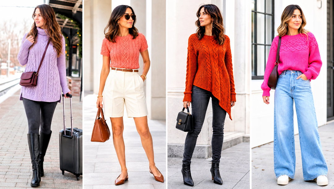 20 Crochet Cable Knit Sweater Outfit Ideas for Crisp Days