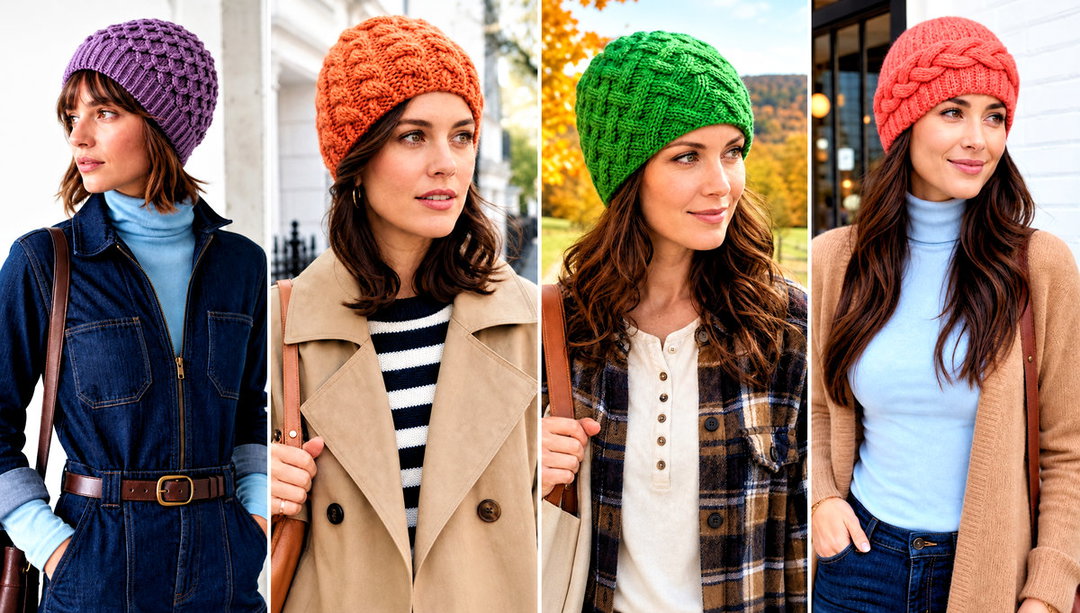 20 Crochet Cable Stitch Beanie Outfit Ideas for Snow Days