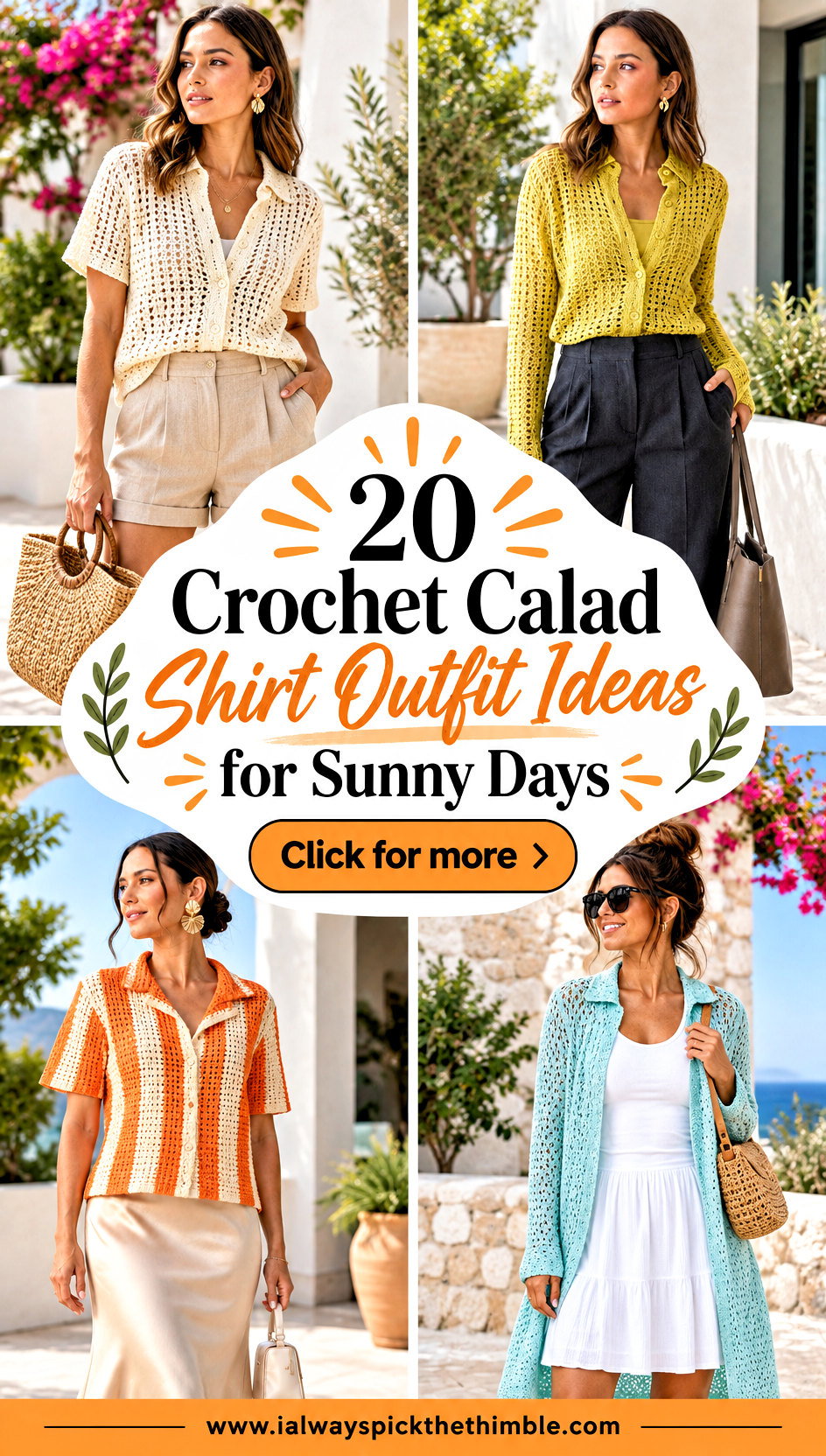 20 Crochet Calad Shirt Outfit Ideas for Sunny Days - 20 Crochet Calad Shirt Outfit Ideas for Sunny Days