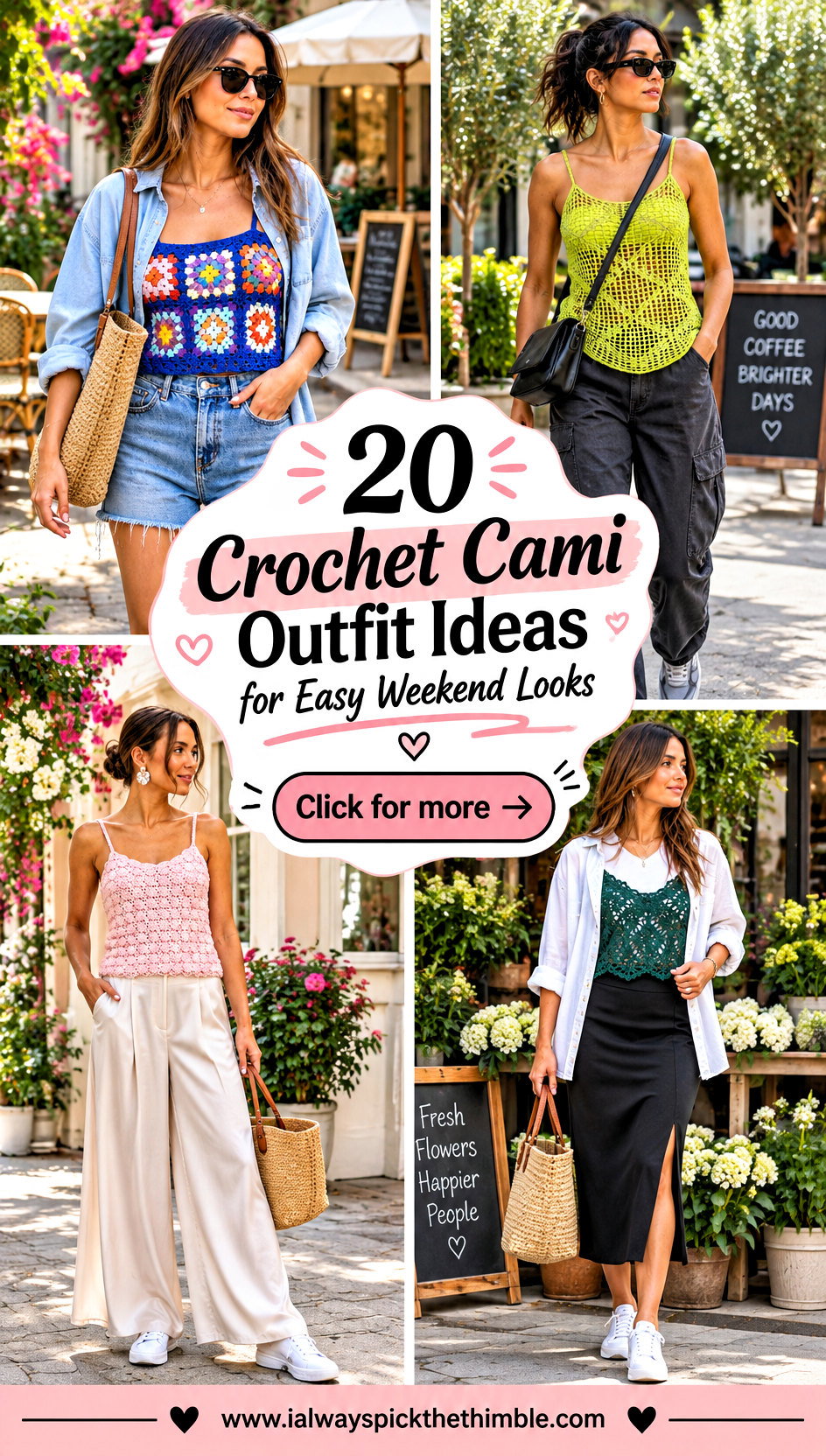20 Crochet Cami Outfit Ideas for Easy Weekend Looks - 20 Crochet Cami Outfit Ideas for Easy Weekend Looks