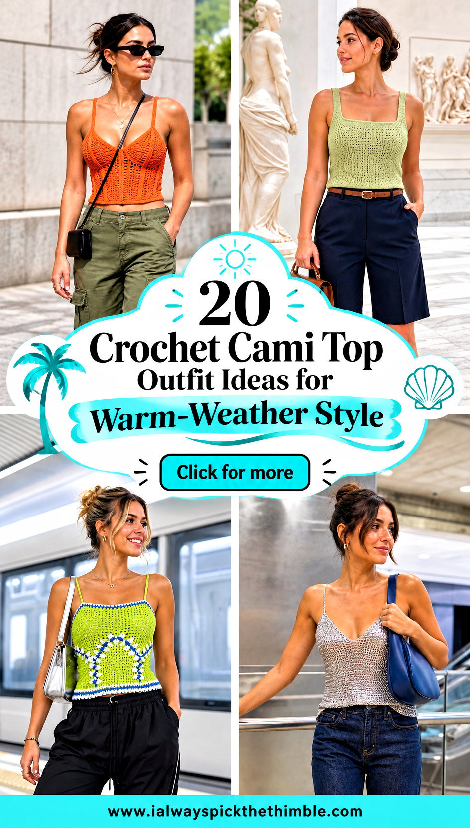 20 Crochet Cami Top Outfit Ideas for Warm-Weather Style - 20 Crochet Cami Top Outfit Ideas for Warm-Weather Style