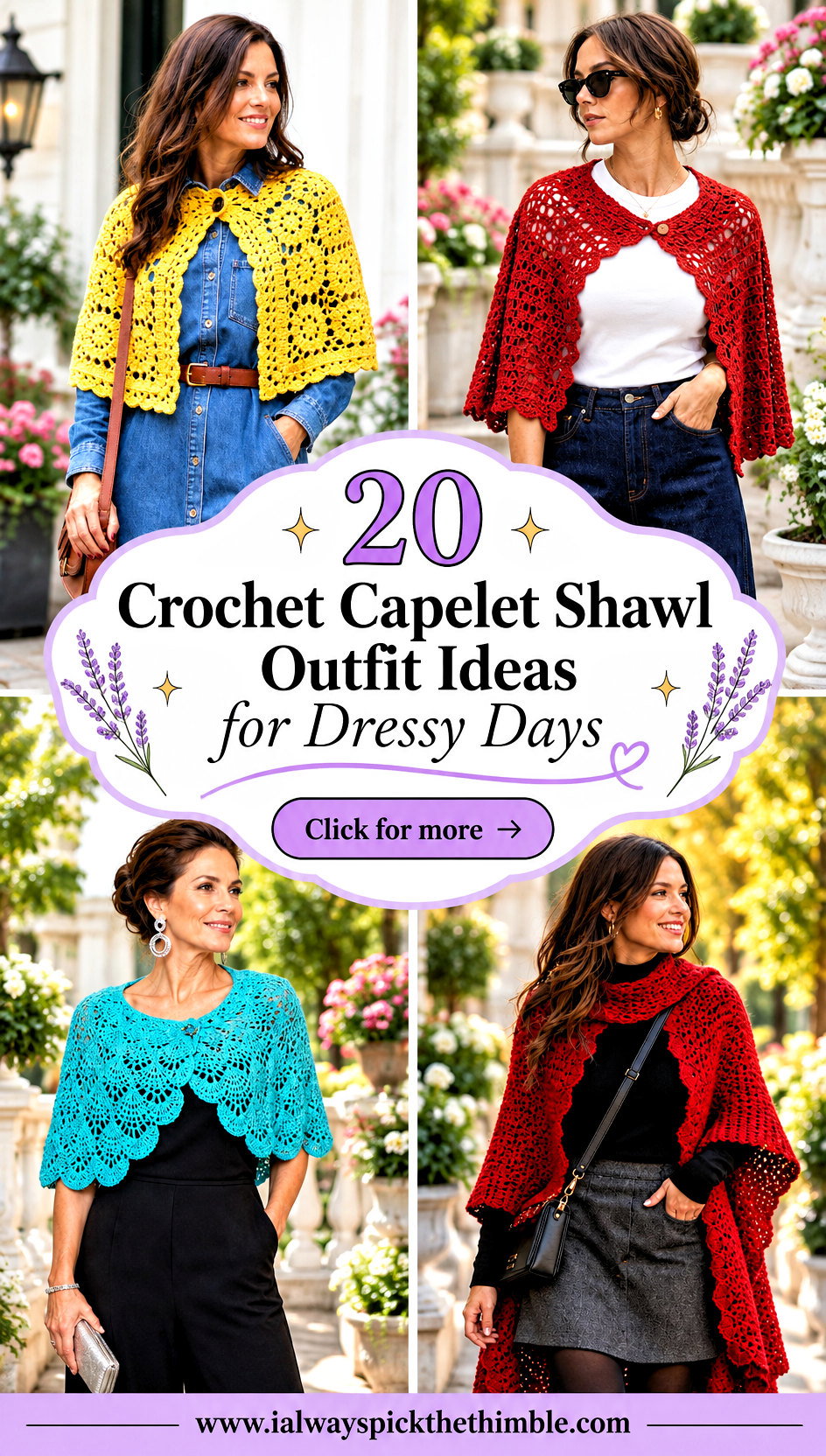 20 Crochet Capelet Shawl Outfit Ideas for Dressy Days - 20 Crochet Capelet Shawl Outfit Ideas for Dressy Days