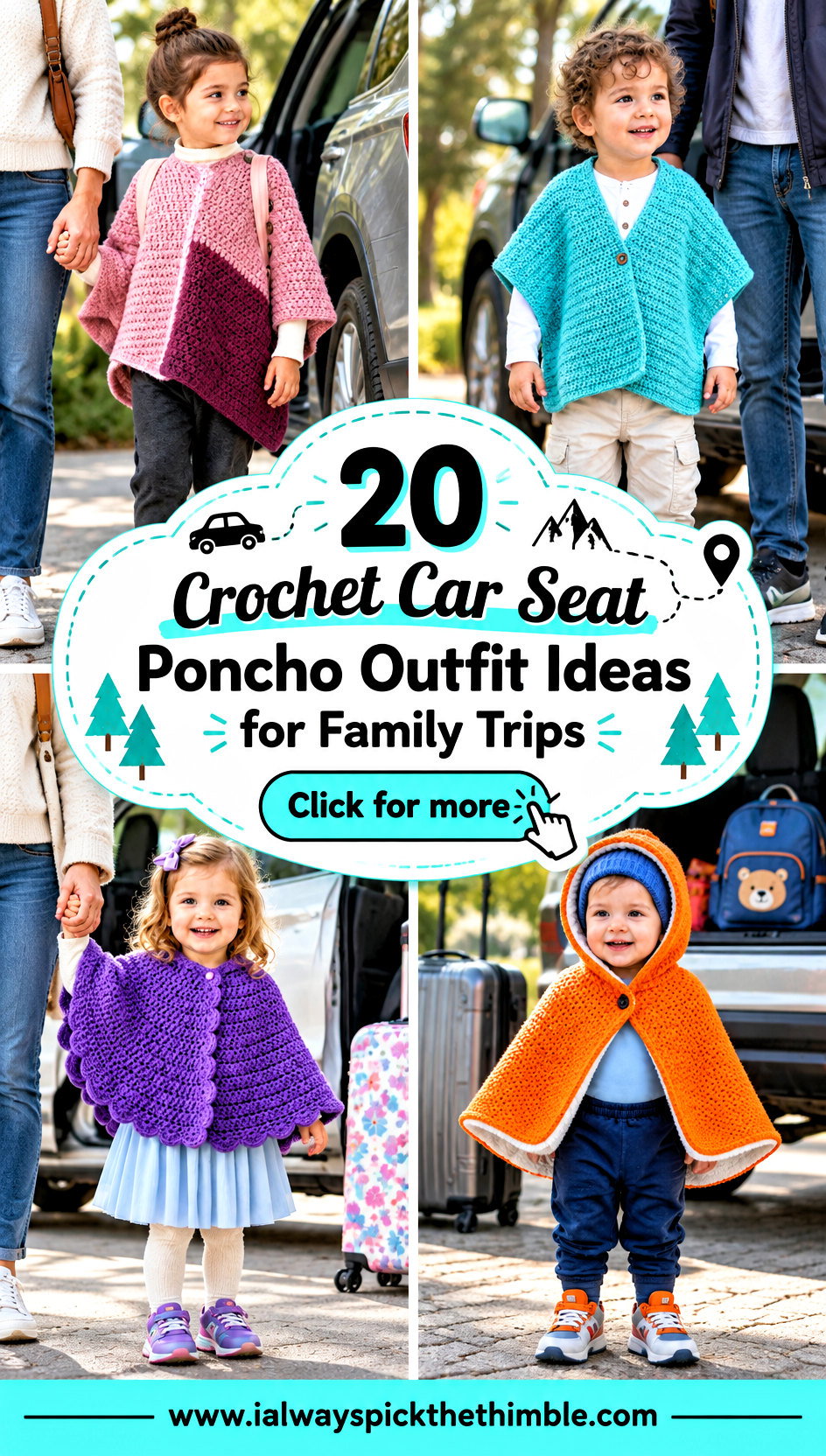 20 Crochet Car Seat Poncho Outfit Ideas for Family Trips - 20 Crochet Car Seat Poncho Outfit Ideas for Family Trips