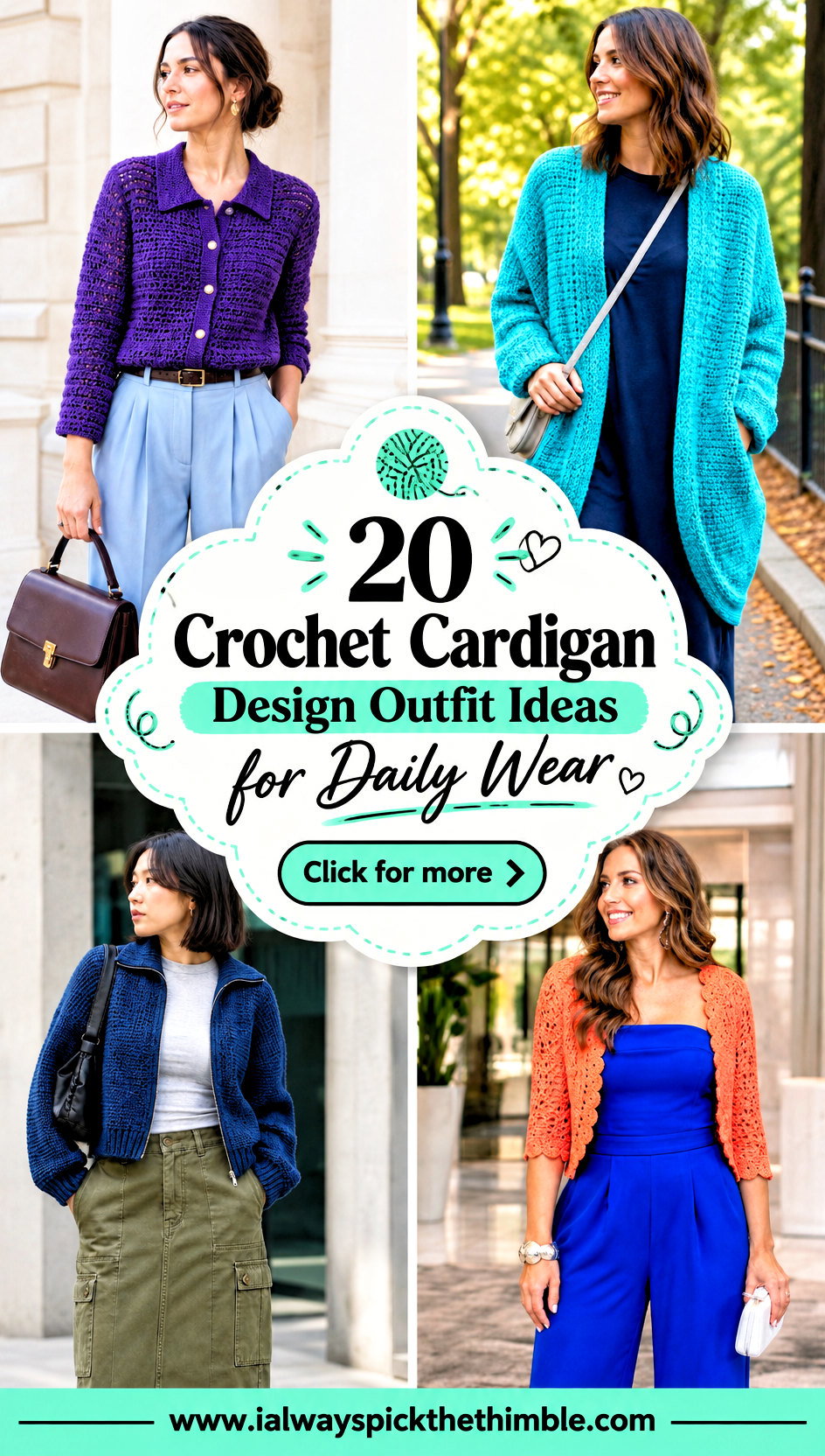 20 Crochet Cardigan Design Outfit Ideas for Daily Wear - 20 Crochet Cardigan Design Outfit Ideas for Daily Wear