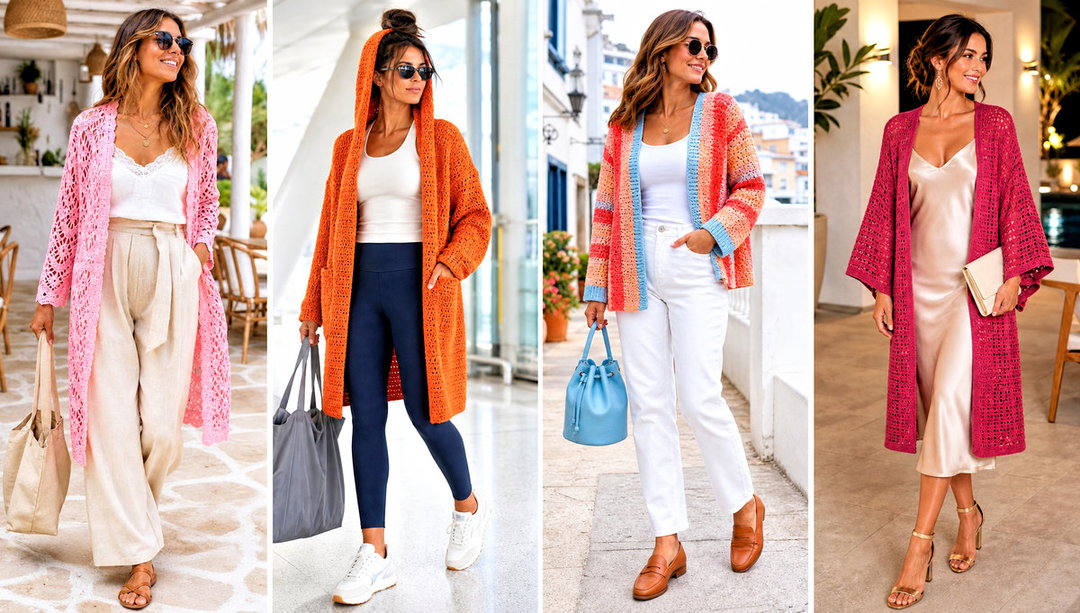 20 Crochet Cardigan from Rectangle Outfit Ideas to Layer