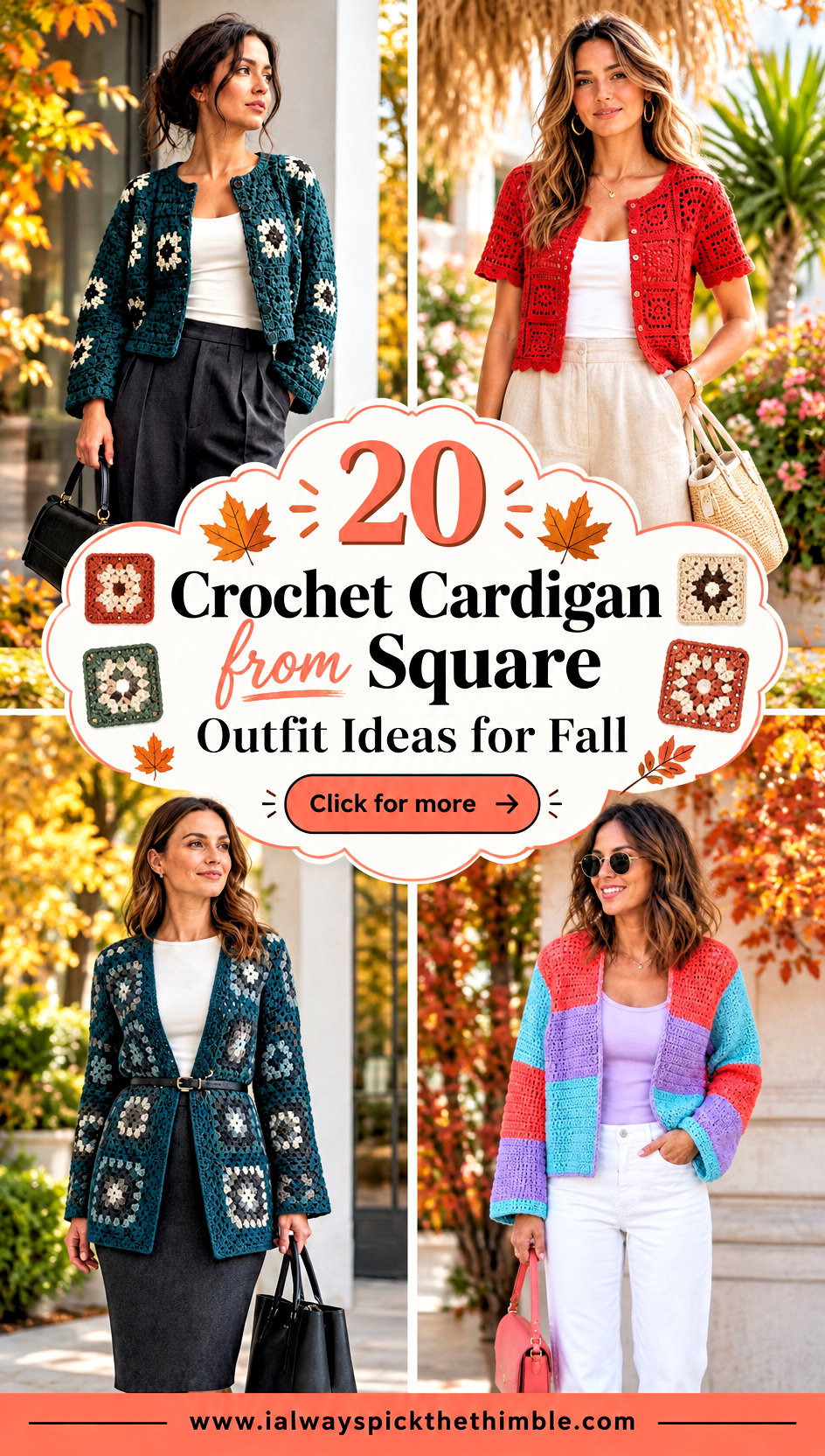 20 Crochet Cardigan from Square Outfit Ideas for Fall - 20 Crochet Cardigan from Square Outfit Ideas for Fall