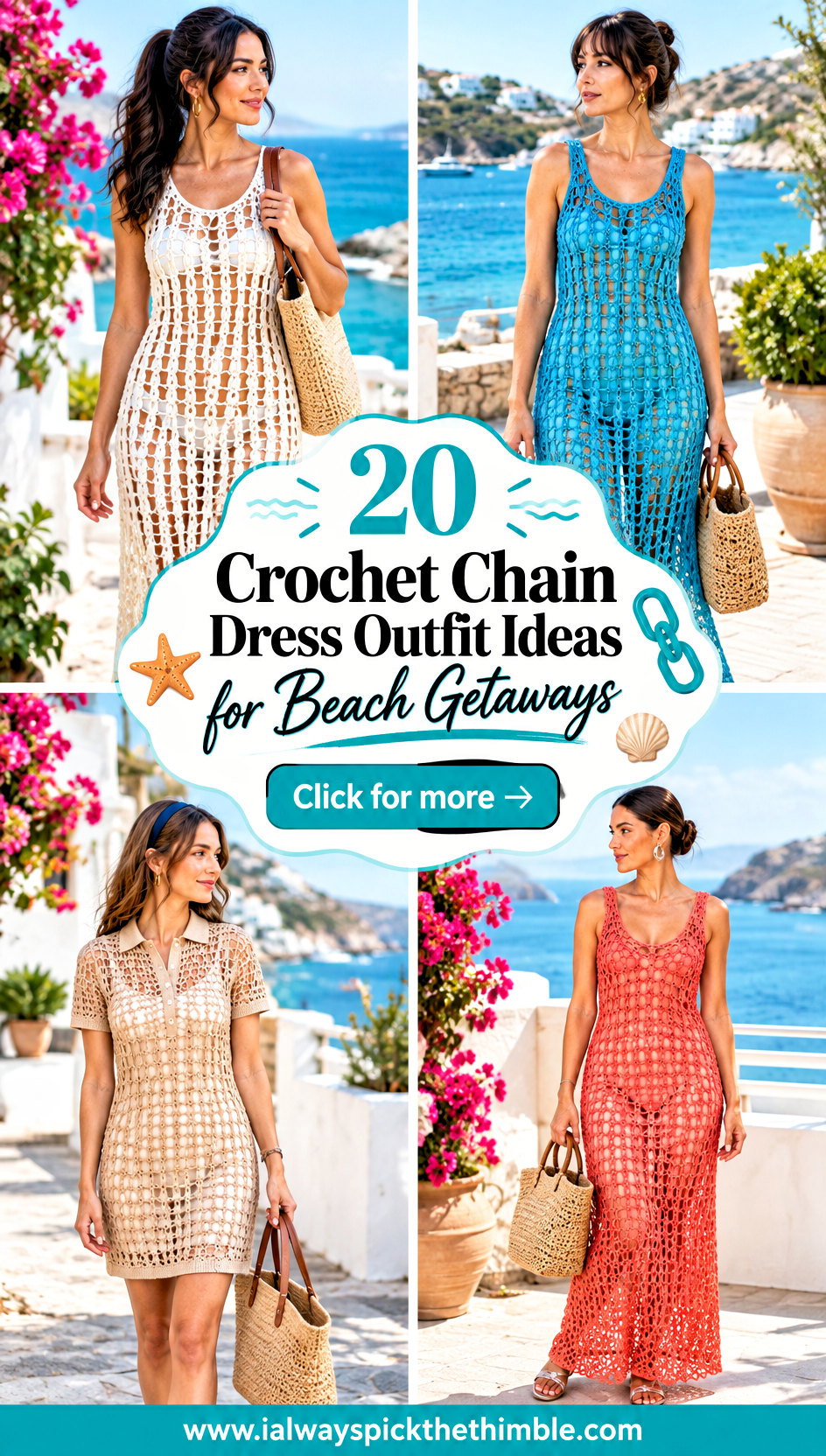 20 Crochet Chain Dress Outfit Ideas for Beach Getaways - 20 Crochet Chain Dress Outfit Ideas for Beach Getaways