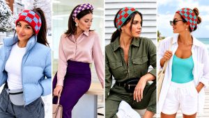 20 Crochet Checkered Headband Outfit Ideas for Fall Walks