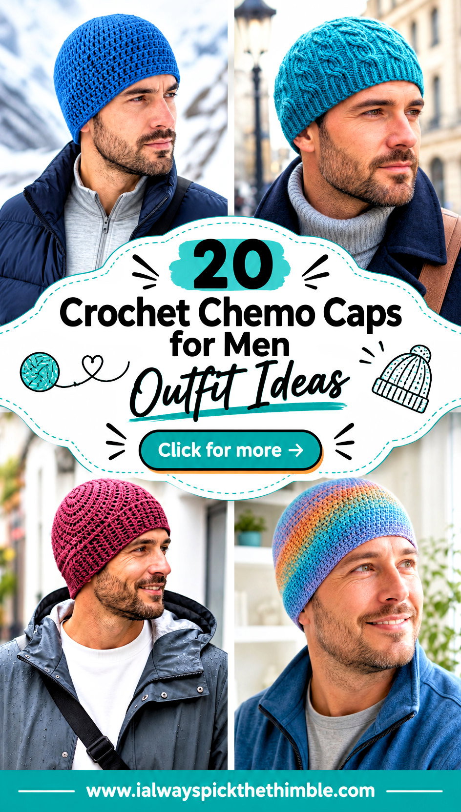 20 Crochet Chemo Caps for Men Outfit Ideas for Daily Wear - 20 Crochet Chemo Caps for Men Outfit Ideas for Daily Wear