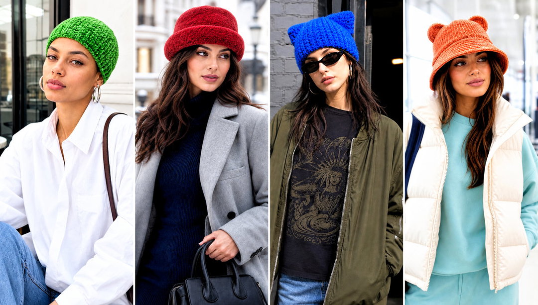 20 Crochet Chenille Hat Outfit Ideas for Winter Errands
