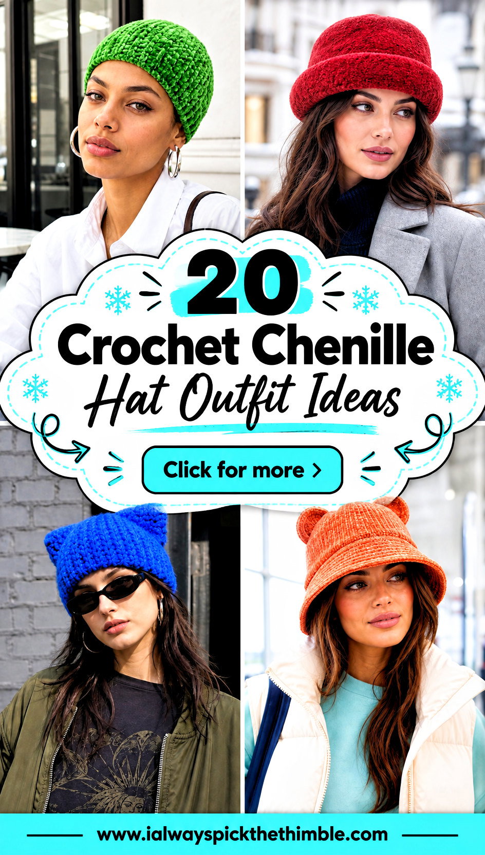 20 Crochet Chenille Hat Outfit Ideas for Winter Errands - 20 Crochet Chenille Hat Outfit Ideas for Winter Errands
