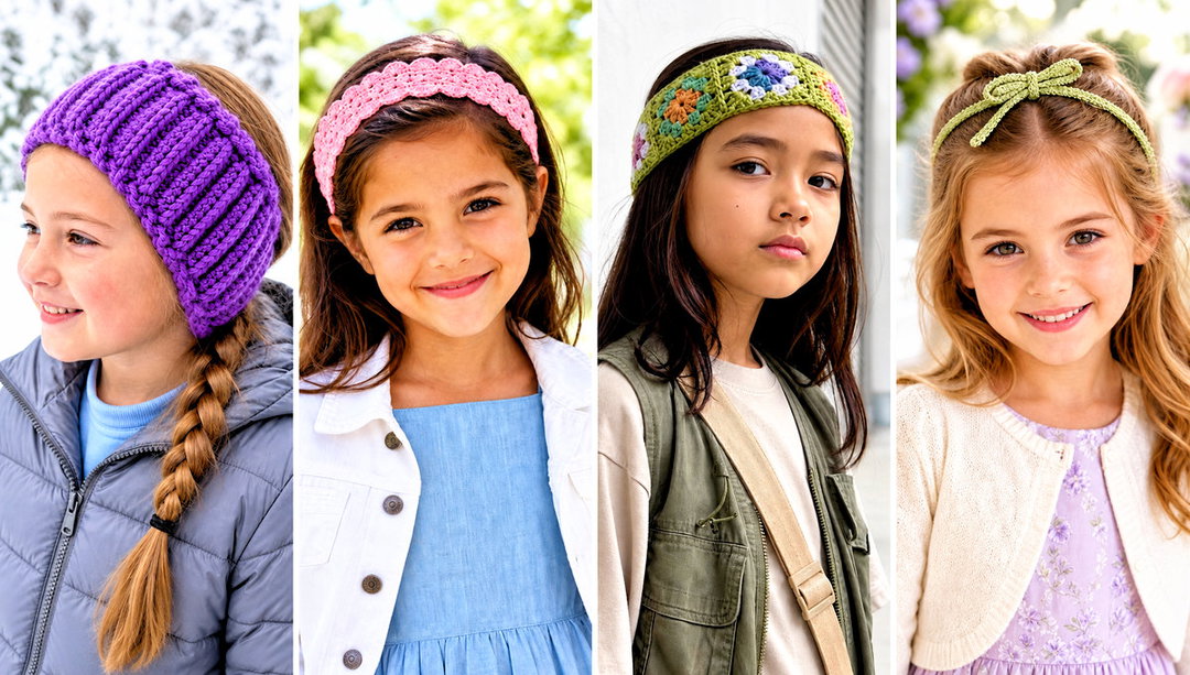 20 Crochet Childs Headband Outfit Ideas for School Days