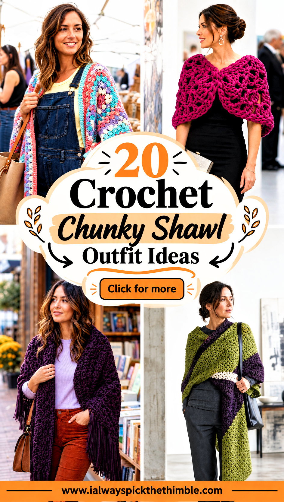 20 Crochet Chunky Shawl Outfit Ideas for Cozy Fall Layers - 20 Crochet Chunky Shawl Outfit Ideas for Cozy Fall Layers