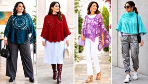 20 Crochet Circle Poncho Outfit Ideas for Breezy Evenings