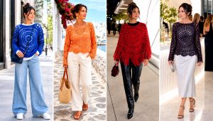 20 Crochet Circle Sweater Outfit Ideas for Relaxed Days