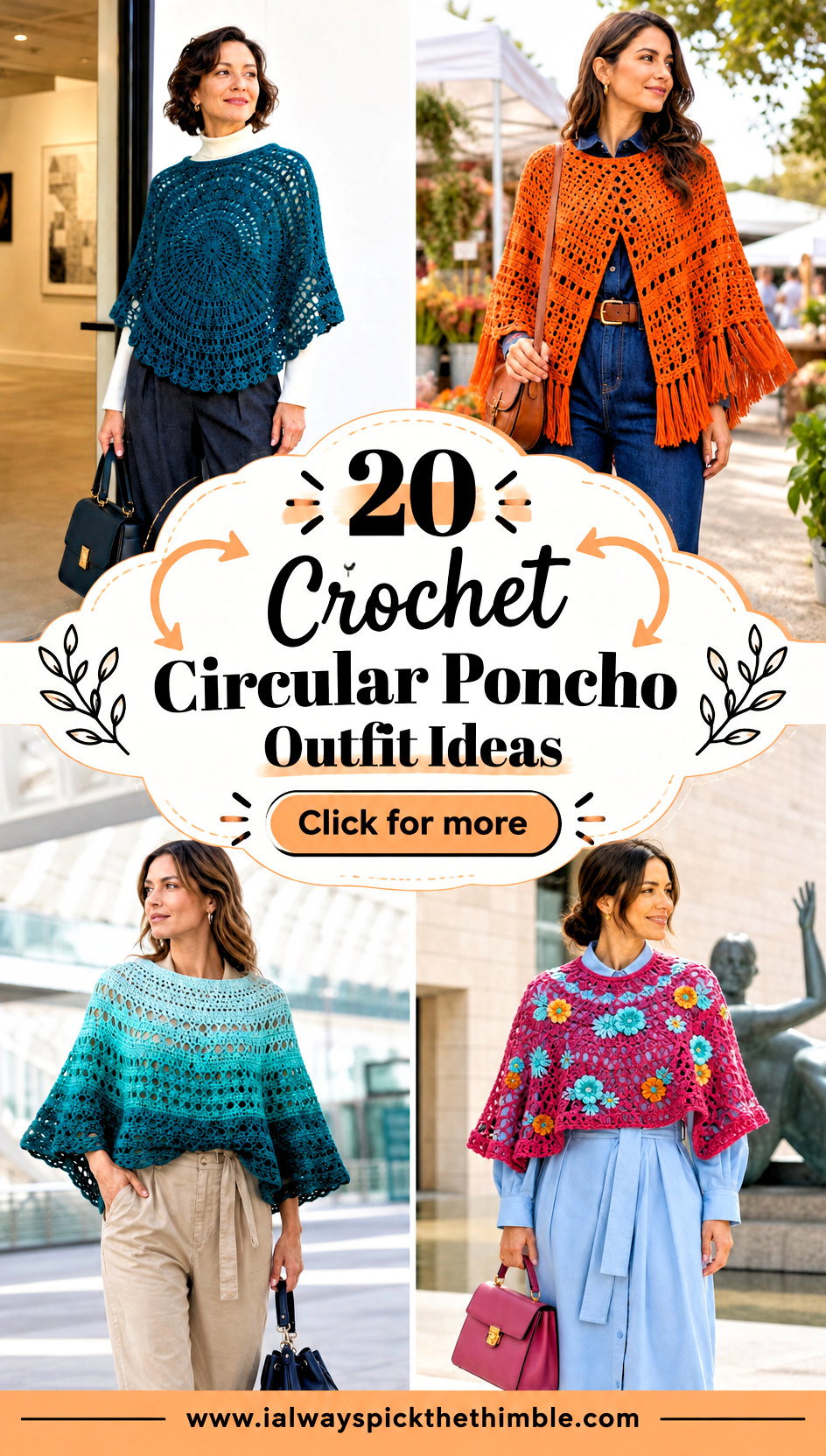 20 Crochet Circular Poncho Outfit Ideas for Cozy Outings - 20 Crochet Circular Poncho Outfit Ideas for Cozy Outings