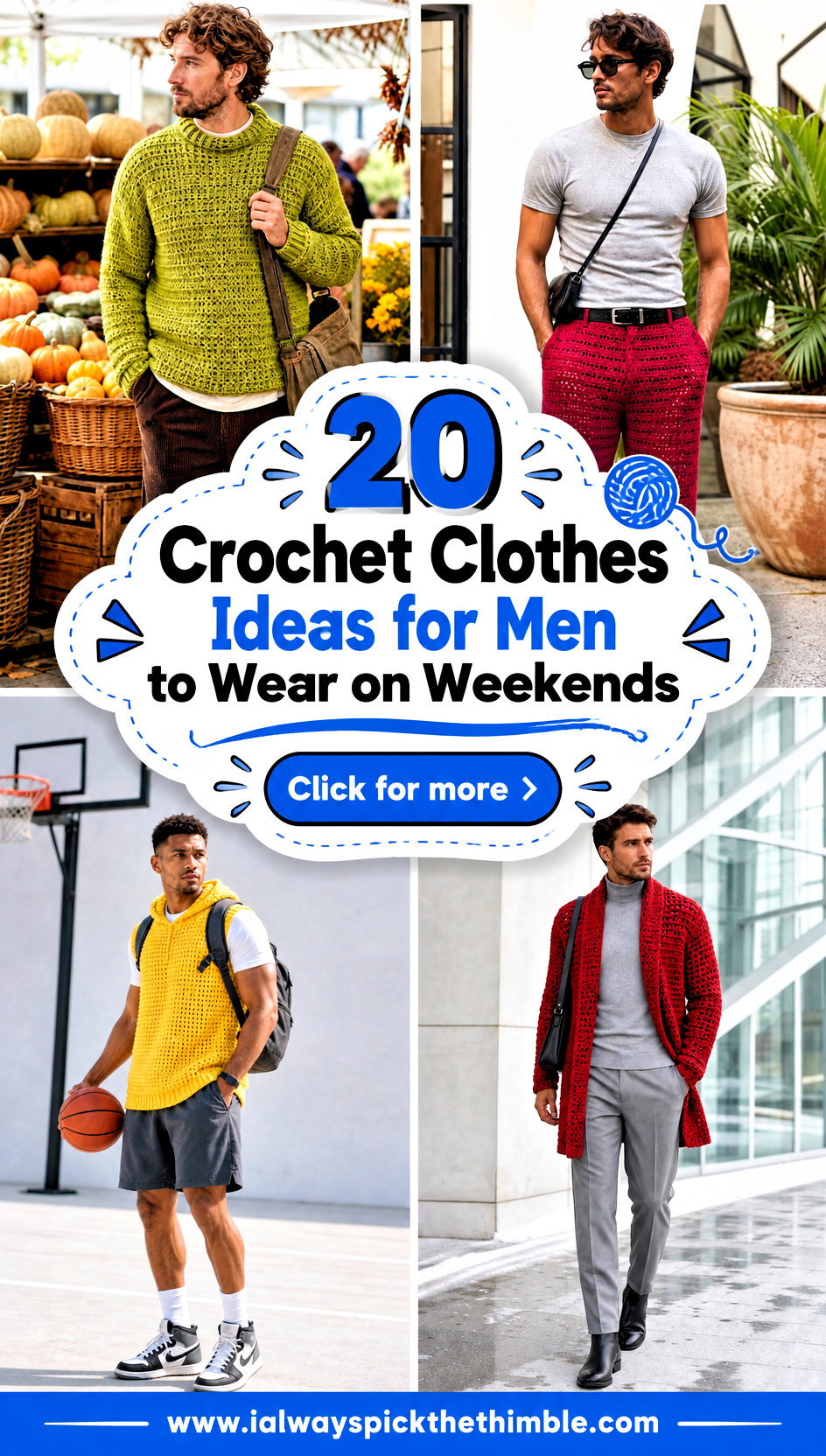 20 Crochet Clothes Ideas for Men to Wear on Weekends - 20 Crochet Clothes Ideas for Men to Wear on Weekends