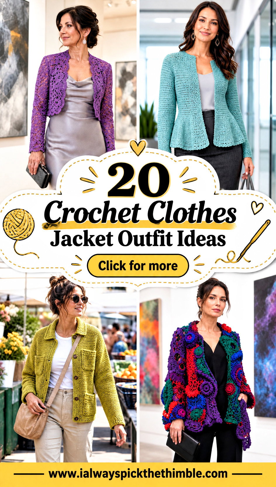 20 Crochet Clothes Jacket Outfit Ideas for Everyday Wear - 20 Crochet Clothes Jacket Outfit Ideas for Everyday Wear