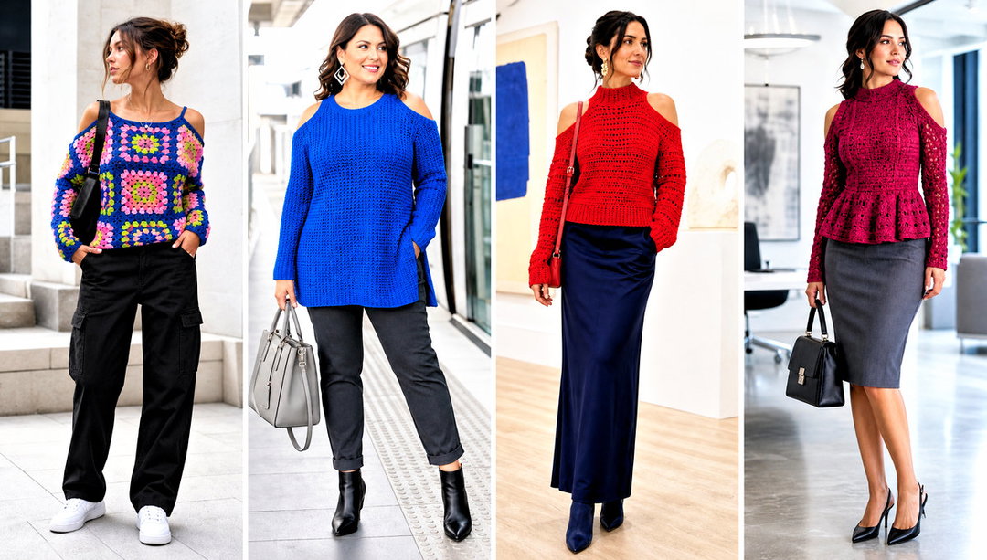 20 Crochet Cold Shoulder Sweater Outfit Ideas for Date Night