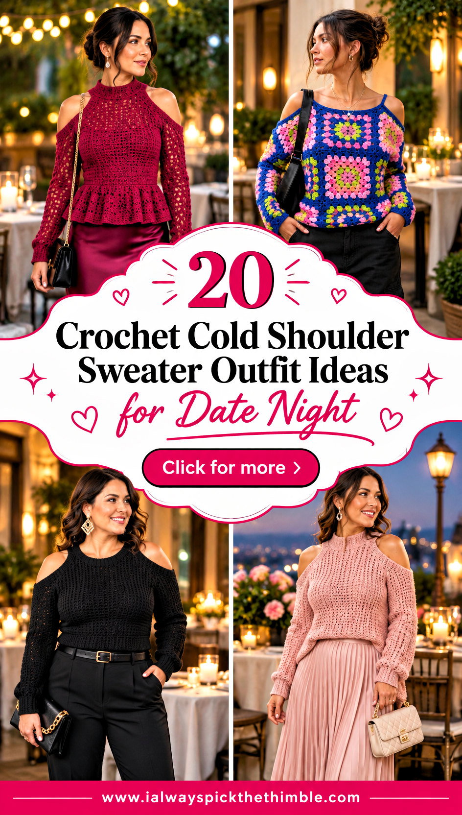 20 Crochet Cold Shoulder Sweater Outfit Ideas for Date Night - 20 Crochet Cold Shoulder Sweater Outfit Ideas for Date Night