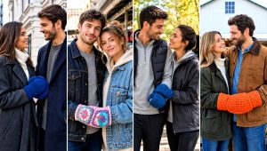 20 Crochet Couple Mittens Outfit Ideas for Matching Looks