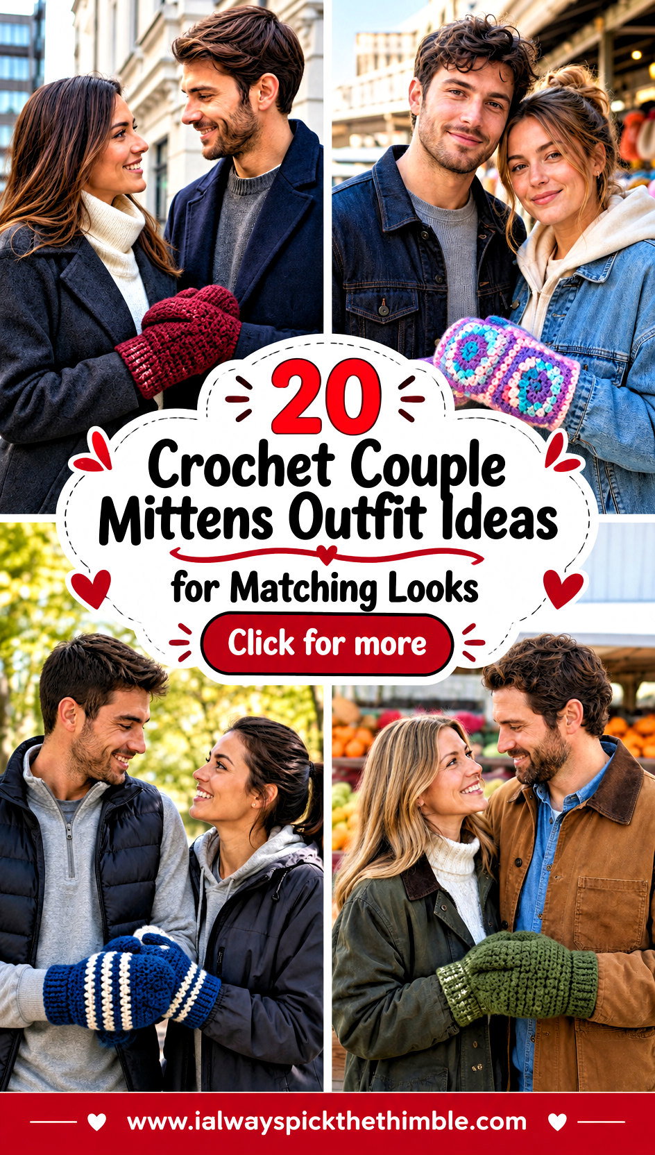 20 Crochet Couple Mittens Outfit Ideas for Matching Looks - 20 Crochet Couple Mittens Outfit Ideas for Matching Looks