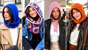 20 Crochet Cowl Hat Outfit Ideas for Cold Weather Walks