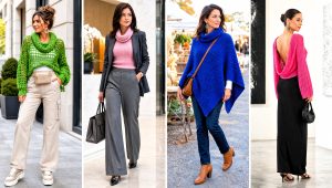 20 Crochet Cowl Neck Sweater Outfit Ideas for Fall Days