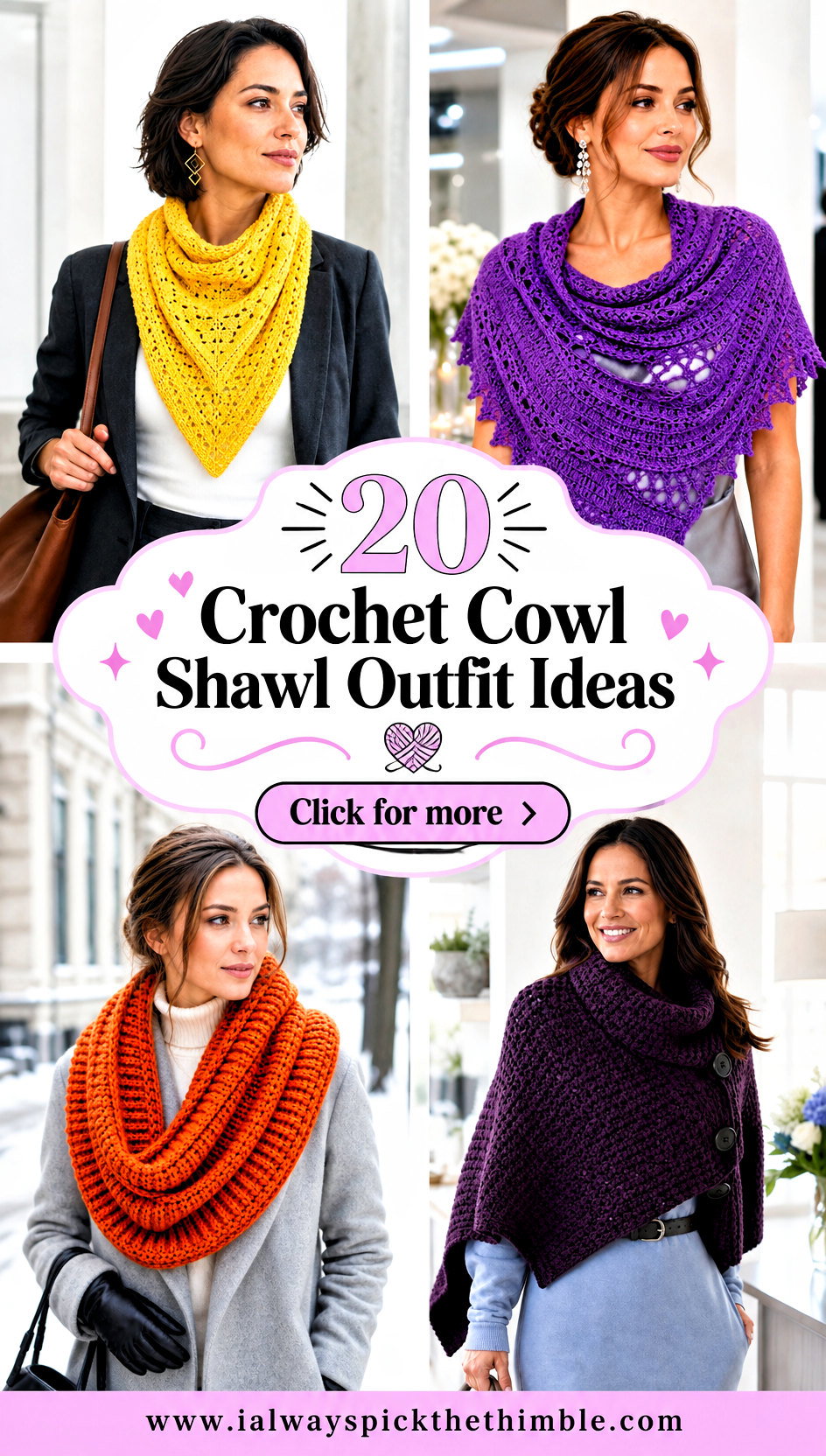 20 Crochet Cowl Shawl Outfit Ideas for Soft Winter Style - 20 Crochet Cowl Shawl Outfit Ideas for Soft Winter Style