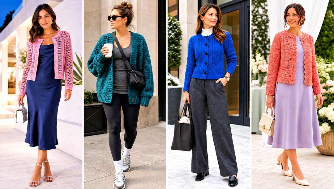 20 Crochet Crew Neck Cardigan Outfit Ideas for Workdays
