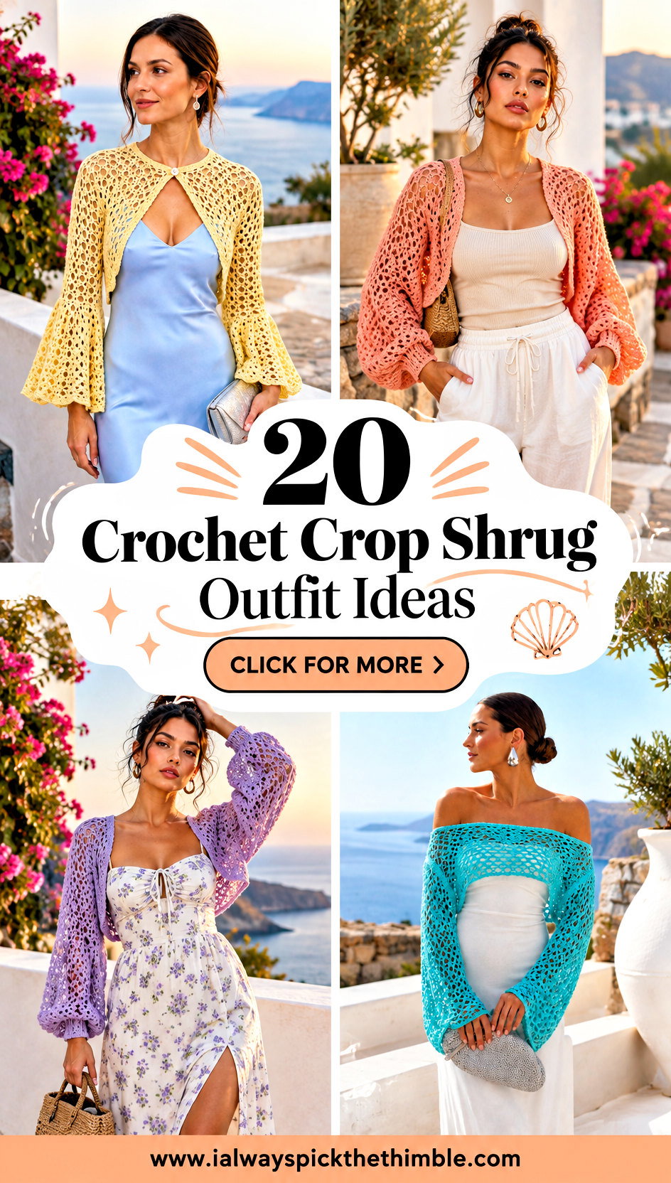 20 Crochet Crop Shrug Outfit Ideas for Summer Evenings - 20 Crochet Crop Shrug Outfit Ideas for Summer Evenings