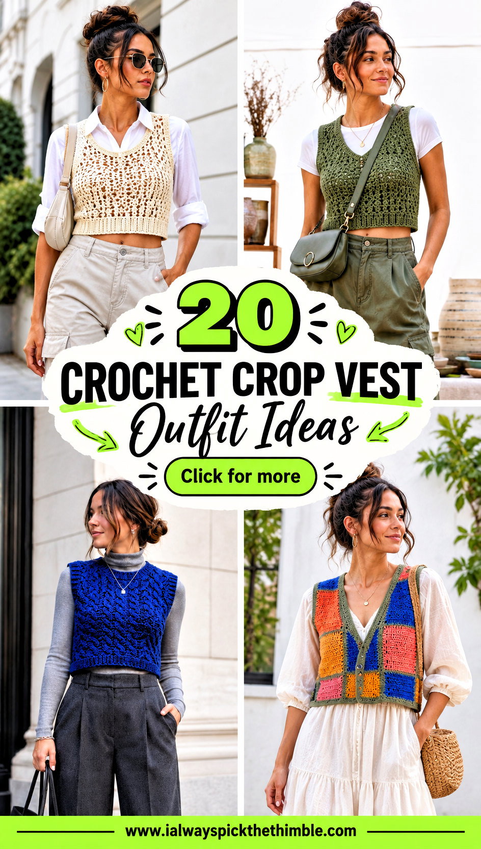 20 Crochet Crop Vest Outfit Ideas for Easy Layering - 20 Crochet Crop Vest Outfit Ideas for Easy Layering