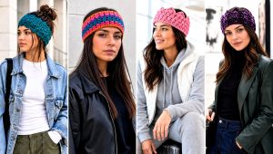 20 Crochet Crown Ear Warmer Outfit Ideas for Snowy Days