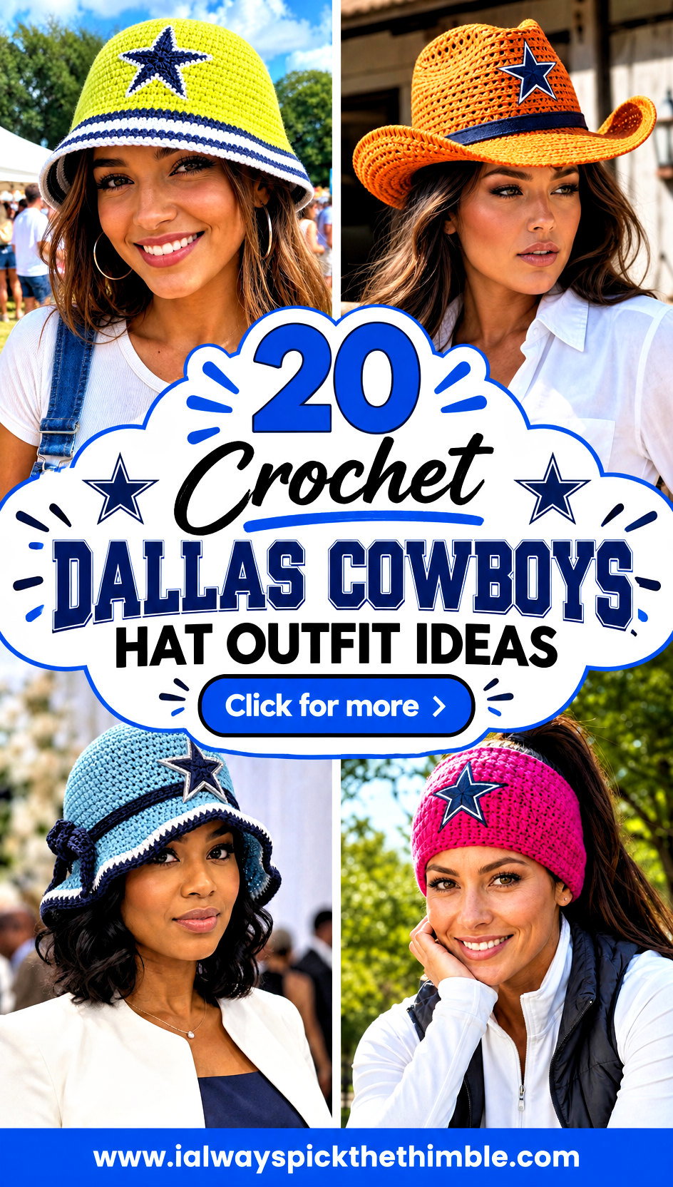 20 Crochet Dallas Cowboys Hat Outfit Ideas for Game Day - 20 Crochet Dallas Cowboys Hat Outfit Ideas for Game Day