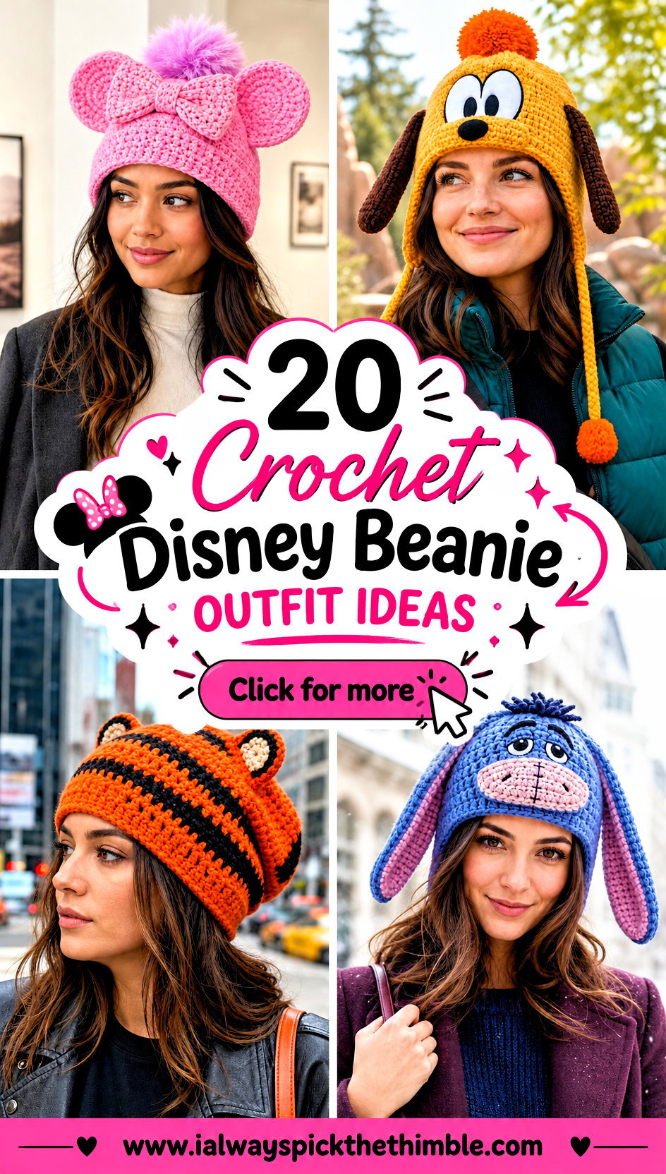 20 Crochet Disney Beanie Outfit Ideas for Theme Park Trips - 20 Crochet Disney Beanie Outfit Ideas for Theme Park Trips