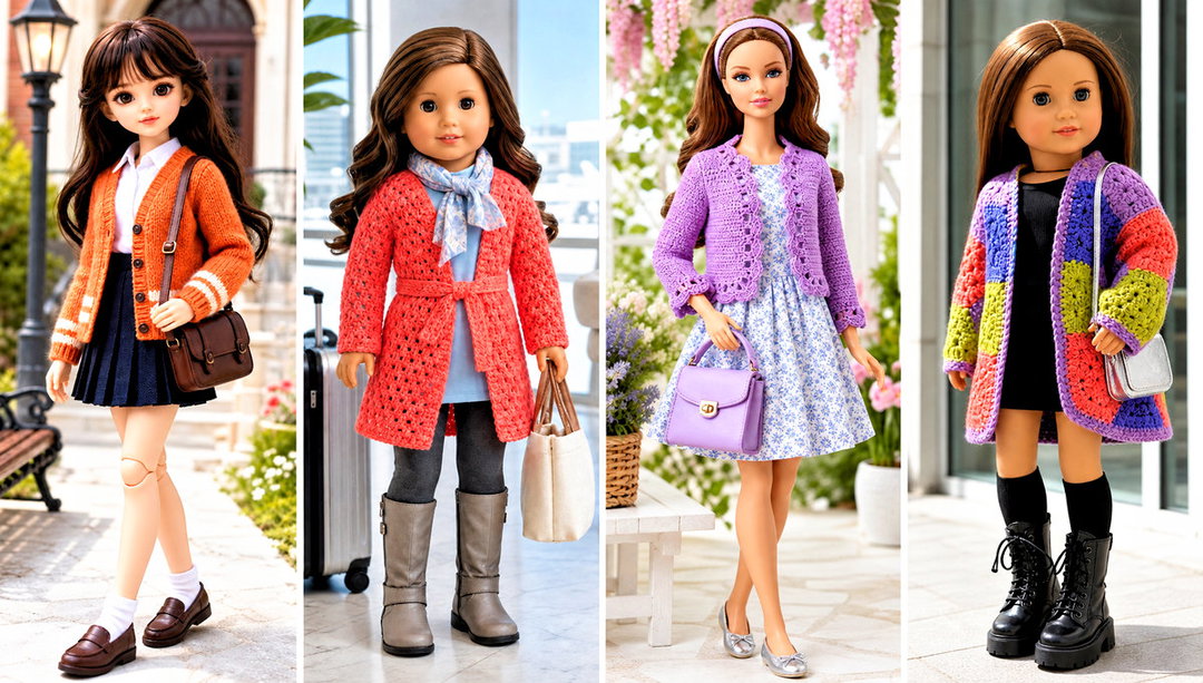 20 Crochet Doll Cardigan Outfit Ideas for Miniature Layers