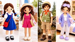 20 Crochet Doll Clothes and Outfit Ideas for Tiny Wardrobes