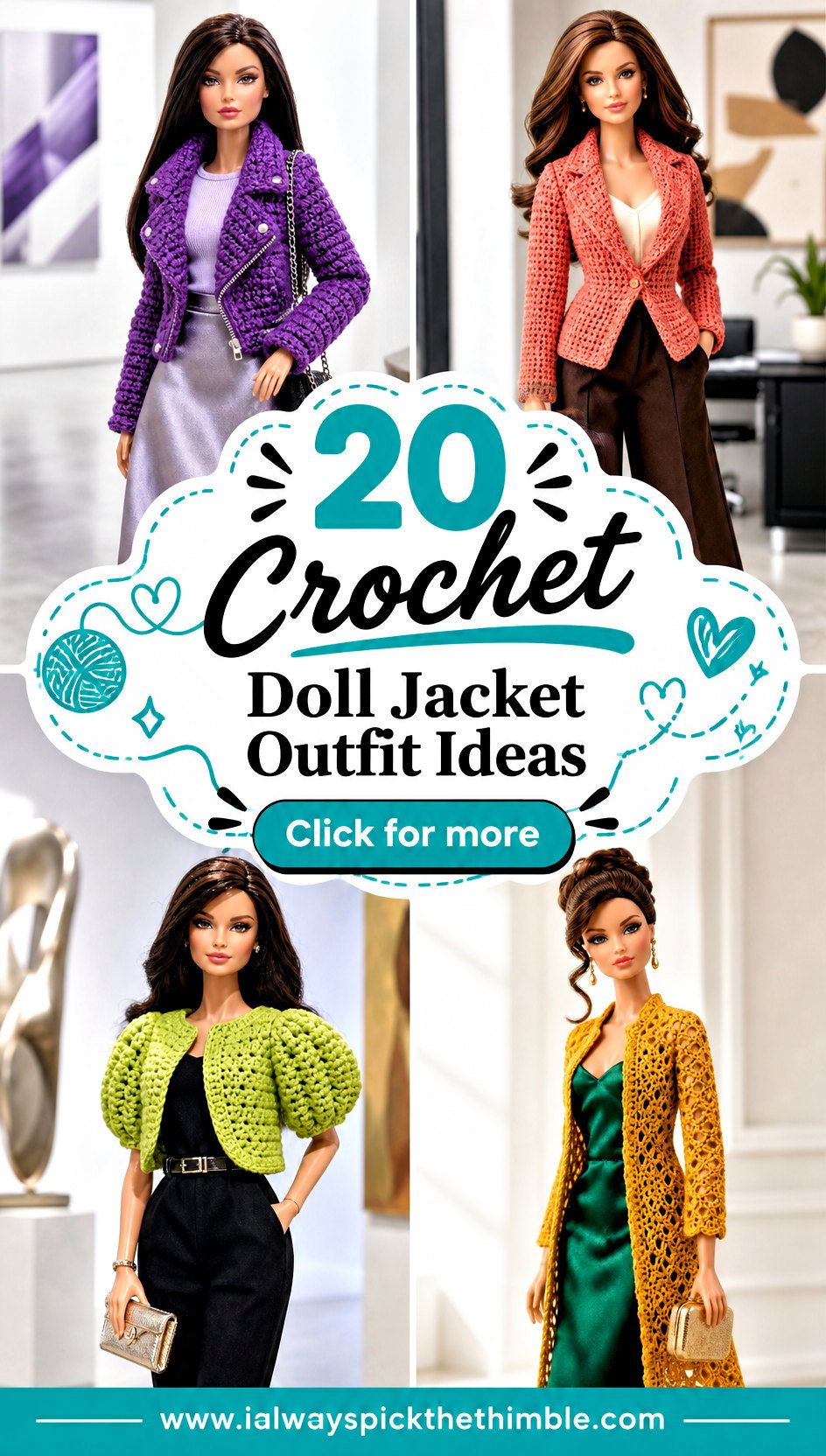 20 Crochet Doll Jacket Outfit Ideas for Little Adventures - 20 Crochet Doll Jacket Outfit Ideas for Little Adventures