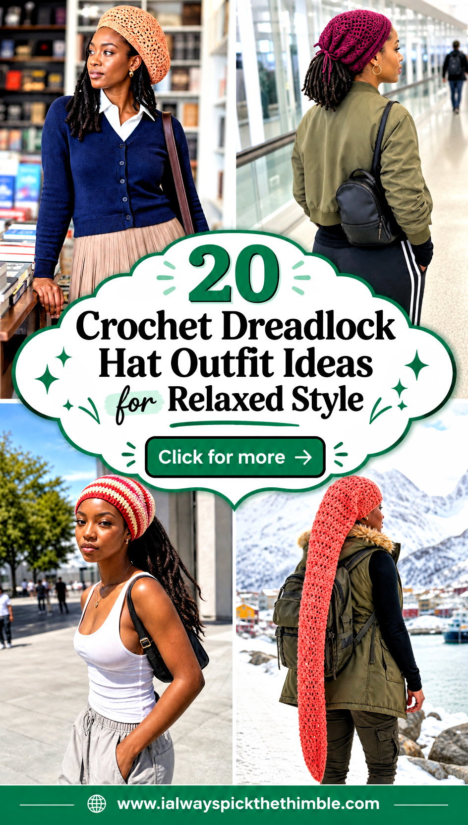 20 Crochet Dreadlock Hat Outfit Ideas for Relaxed Style - 20 Crochet Dreadlock Hat Outfit Ideas for Relaxed Style