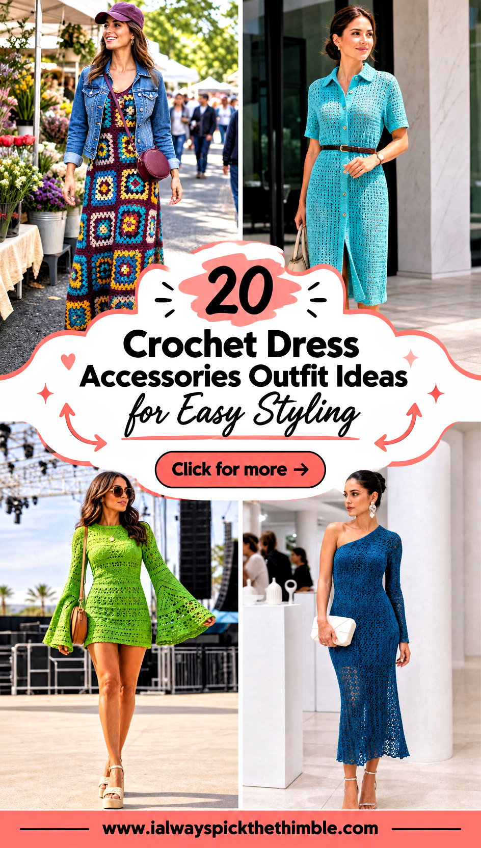 20 Crochet Dress Accessories Outfit Ideas for Easy Styling - 20 Crochet Dress Accessories Outfit Ideas for Easy Styling
