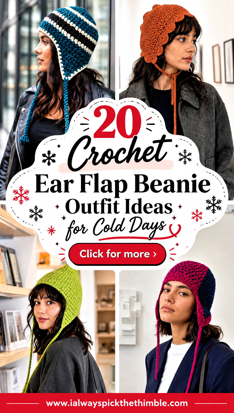 20 Crochet Ear Flap Beanie Outfit Ideas for Cold Days - 20 Crochet Ear Flap Beanie Outfit Ideas for Cold Days