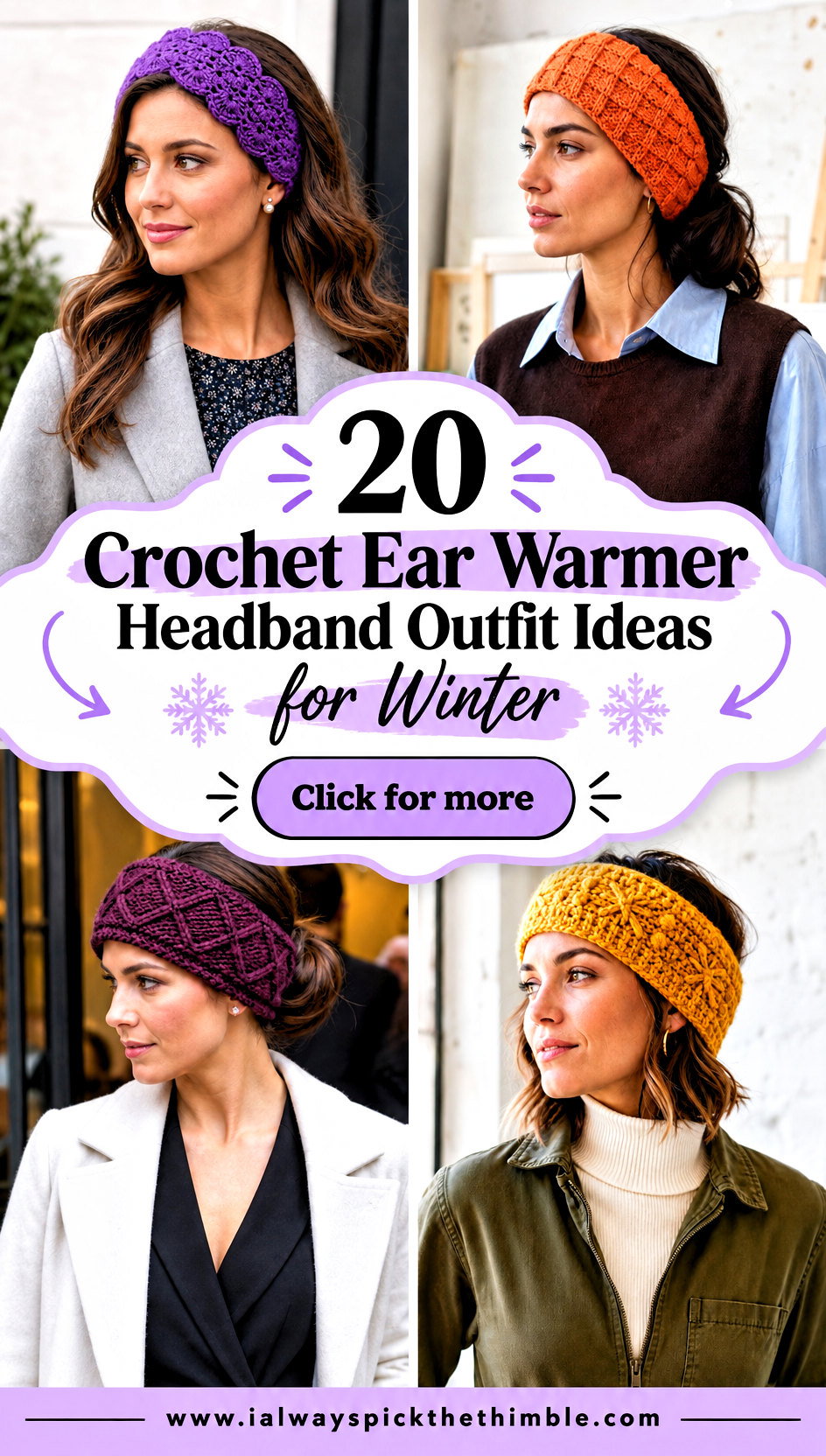20 Crochet Ear Warmer Headband Outfit Ideas for Winter - 20 Crochet Ear Warmer Headband Outfit Ideas for Winter