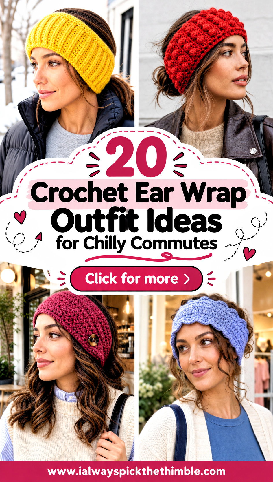 20 Crochet Ear Wrap Outfit Ideas for Chilly Commutes - 20 Crochet Ear Wrap Outfit Ideas for Chilly Commutes