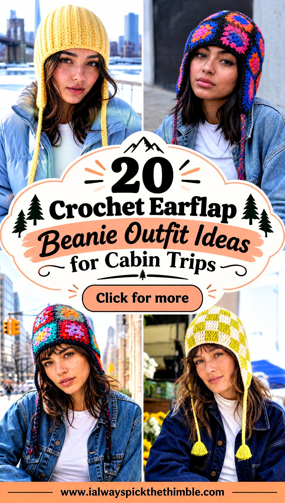 20 Crochet Earflap Beanie Outfit Ideas for Cabin Trips - 20 Crochet Earflap Beanie Outfit Ideas for Cabin Trips