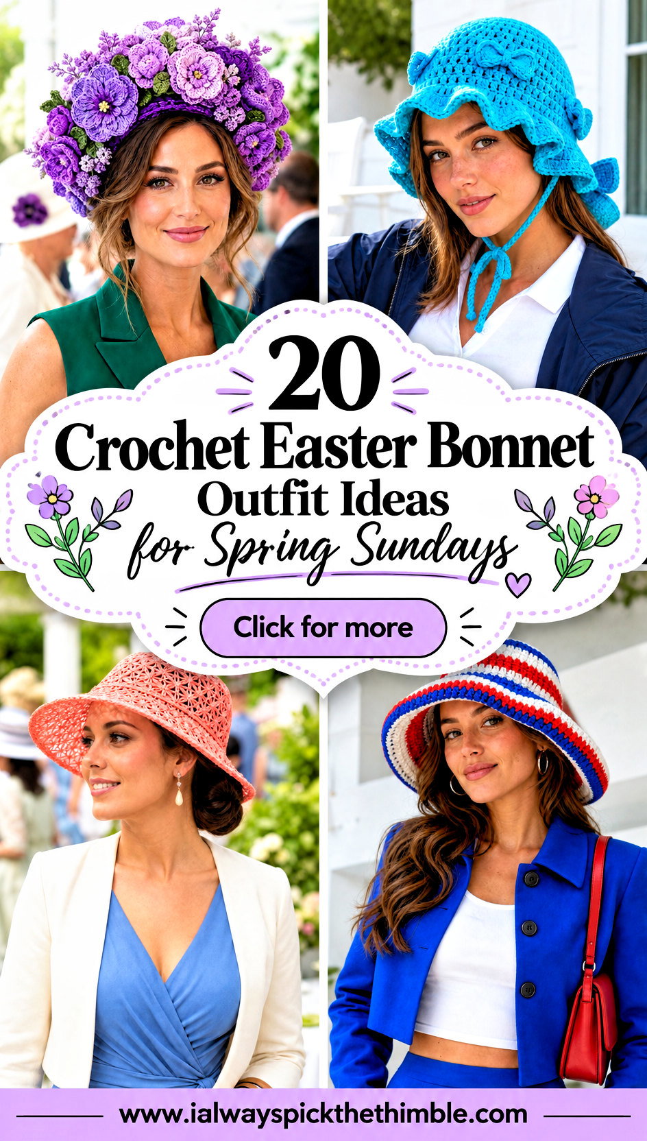 20 Crochet Easter Bonnet Outfit Ideas for Spring Sundays - 20 Crochet Easter Bonnet Outfit Ideas for Spring Sundays