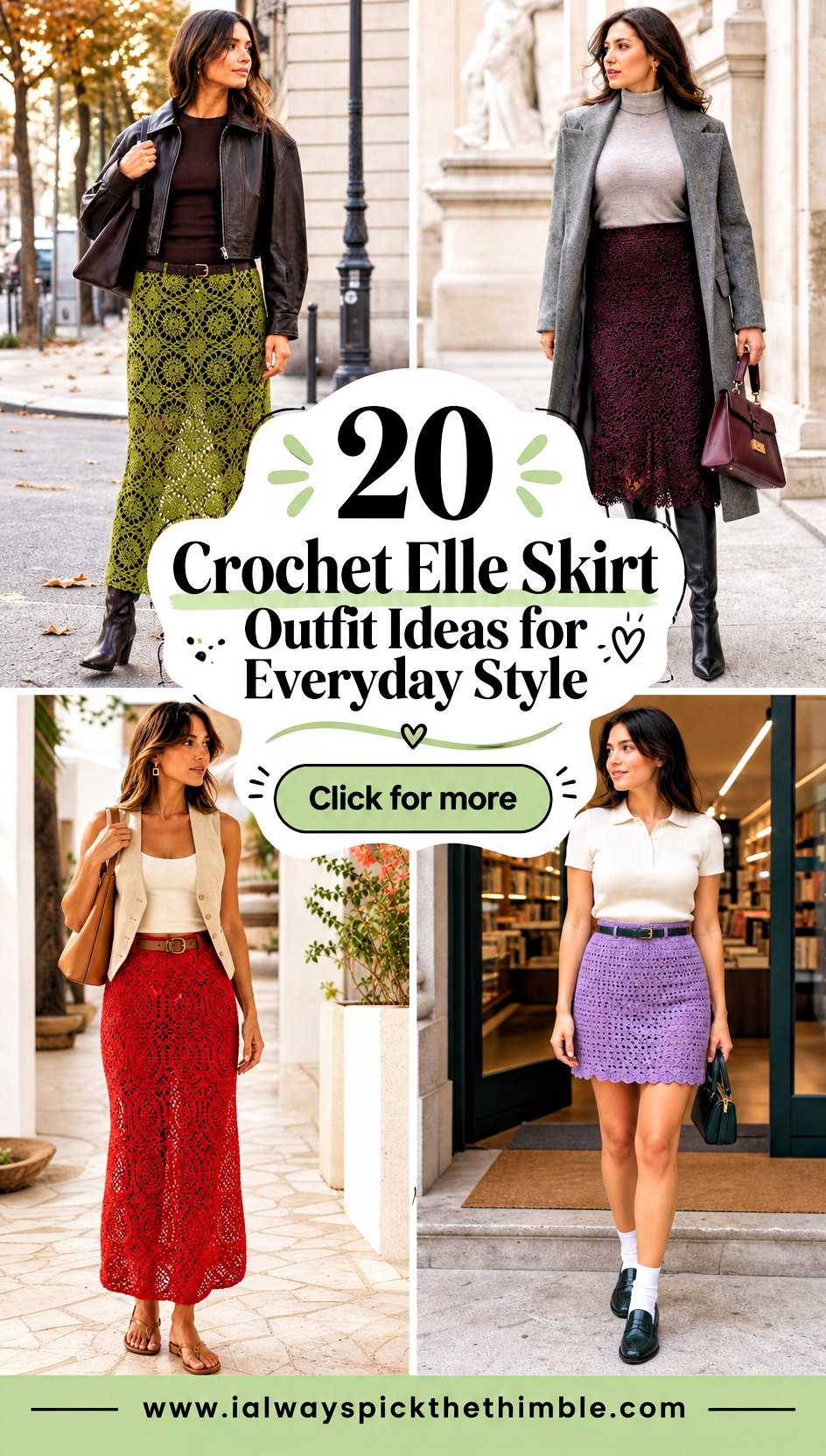 20 Crochet Elle Skirt Outfit Ideas for Everyday Style - 20 Crochet Elle Skirt Outfit Ideas for Everyday Style