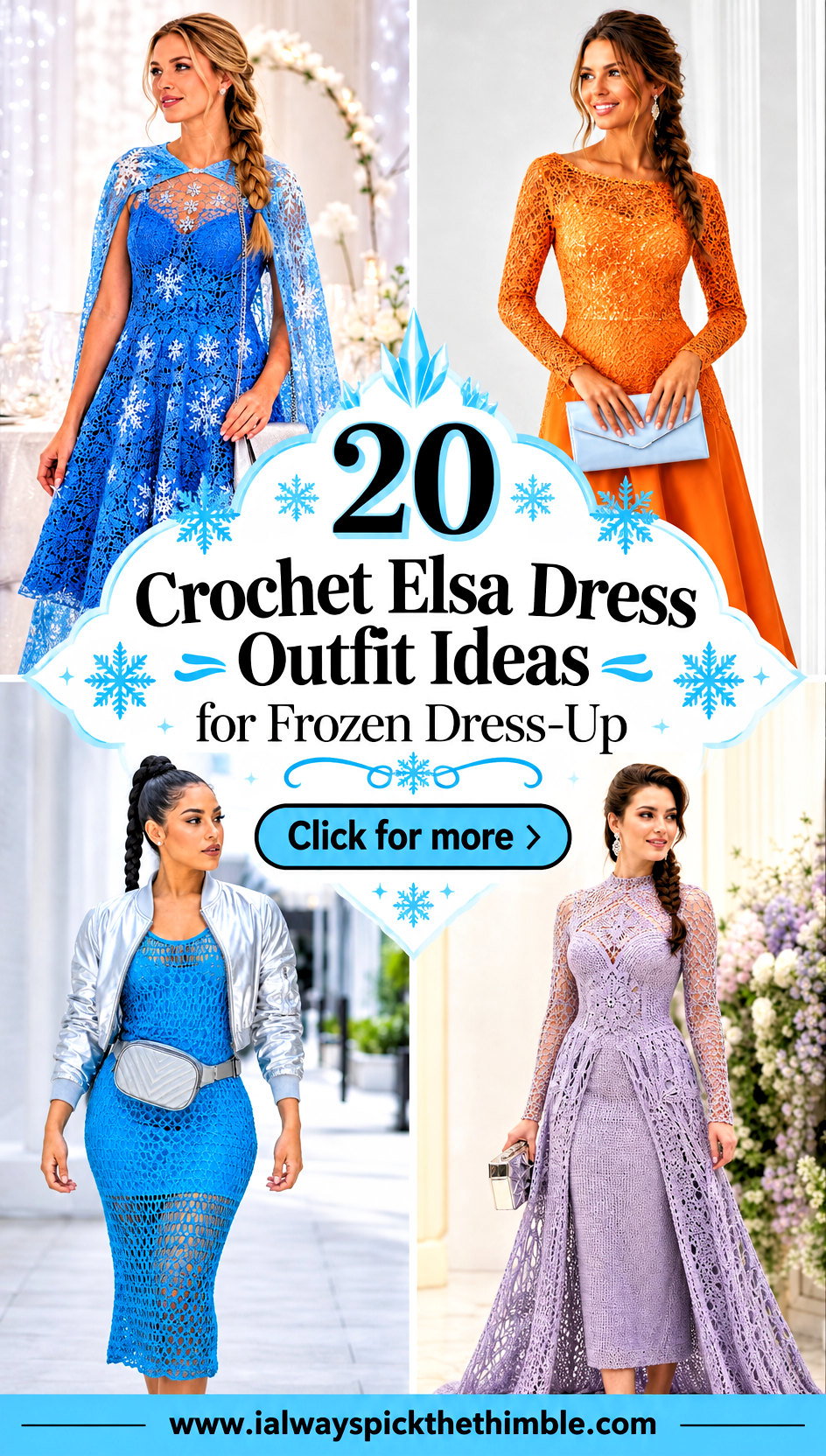 20 Crochet Elsa Dress Outfit Ideas for Frozen Dress-Up - 20 Crochet Elsa Dress Outfit Ideas for Frozen Dress-Up