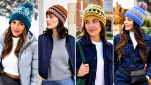 20 Crochet Fair Isle Beanie Outfit Ideas for Snow Days