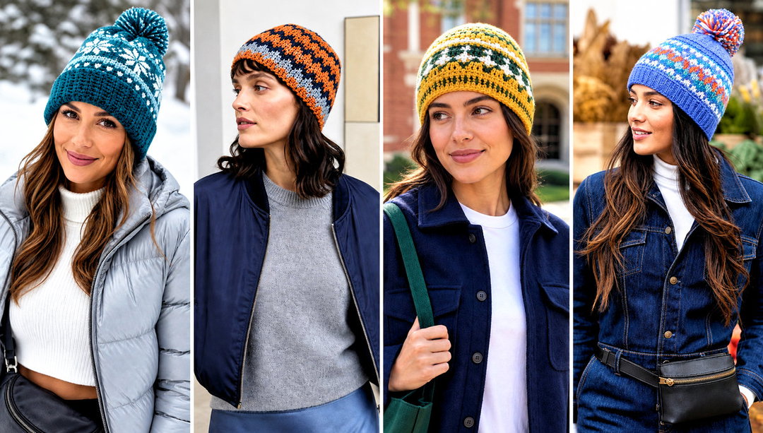20 Crochet Fair Isle Beanie Outfit Ideas for Snow Days