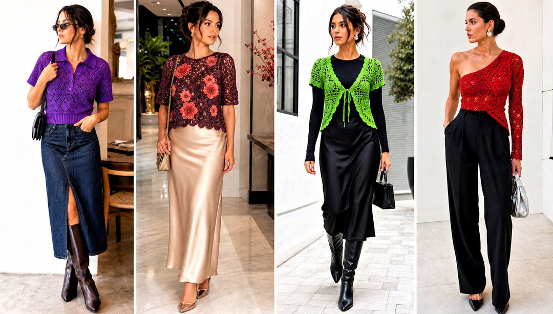 20 Crochet Fall Tops Outfit Ideas for Transitional Weather